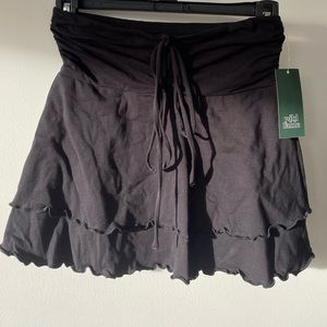 Black Y2K Ruffle Skirt